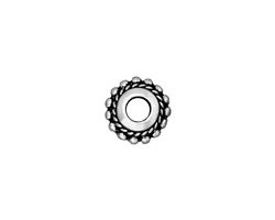TierraCast Antique Silver (plated) Beaded Twist Euro 6x11mm