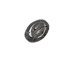 Gunmetal Engraved Oval Rice 16x12mm