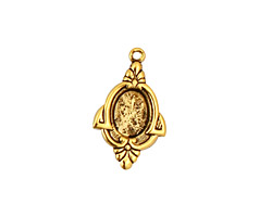 Stampt Antique Gold (plated) Voque Oval Setting 6x8mm