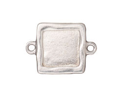 TierraCast Rhodium (plated) Simple Square Link Frame 26x19mm