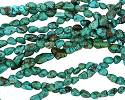 Chinese Turquoise Tumbled Nugget 4-6x4-5mm