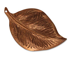 Vintaj Artisan Copper Mission Leaf Pendant 32x53mm