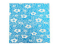 Lillypilly Turquoise Flower Garden Anodized Aluminum 3"x3" Sheet, 24 gauge