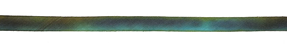 Peacock Hand Dyed 100% Silk Ribbon 7/16"