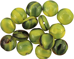 Czech Glass Margarita Puff Coin 10mm