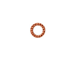 TierraCast Antique Copper (plated) Small Hammertone Ring 9mm