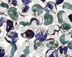 Unicorne Beads Blue/Aqua Teardrop 7x9mm