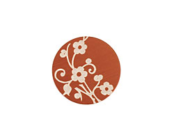 Lillypilly Bronze Floral Vine Anodized Aluminum Disc 19mm, 24 gauge