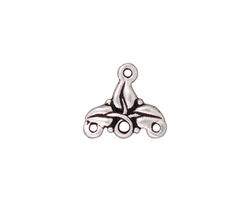 TierraCast Antique Silver (plated) 1-3 Leaves Link 14x13mm