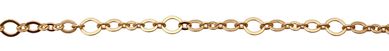 Satin Hamilton Gold (plated) Horse Eye & Flat Oval Chain