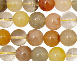 Rutilated Quartz (multi) Round 10mm