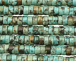 African Turquoise Heishi 7mm