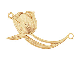 Ezel Findings Gold (plated) Tulip Link 41x20mm