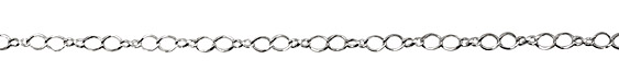 Silver (plated) Twisted Oval & Figure 8 Chain