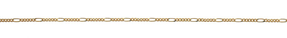 Satin Hamilton Gold (plated) Curb & Oval Chain