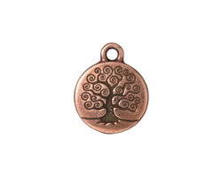 TierraCast Antique Copper (plated) Tree of Life Charm 15x19mm