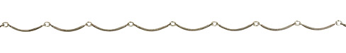 Antique Silver (plated) Twisted Arch Bar Chain