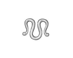 TierraCast Rhodium (plated) Classic M-Hook 19x13mm