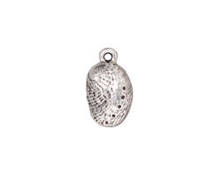 TierraCast Antique Silver (plated) Abalone Charm 9x16mm