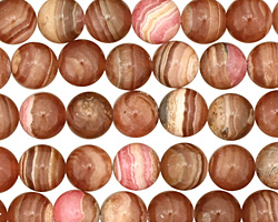 Brown Rhodochrosite Round 8-9mm