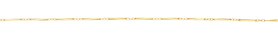 Satin Hamilton Gold (plated) Twisted Bar Chain