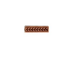 TierraCast Antique Copper (plated) Braided 3-Hole Bar 4x14mm