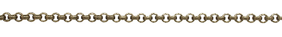 Antique Brass (plated) Vintage Pattern Rollo Chain