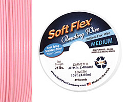 Soft Flex Pink Rhodochrosite .019" (Medium) 49 Strand Wire 10ft.