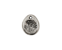Green Girl Pewter Little Blessings Healing Flower 13x16mm