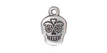 TierraCast Antique Silver (plated) Sugar Skull 13x19mm