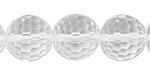 Rock Crystal Faceted Round 16mm