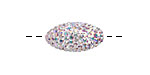 Crystal AB Pave (w/ Preciosa Crystals) Rice 19x10mm (1.5mm hole)