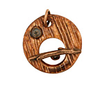 Earthenwood Studio Ceramic Round Lumber Toggle Clasp 28mm, 25mm bar