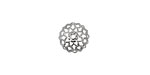 Silver (plated) Beaded Filigree Bead Cap 4x11mm