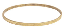 Nunn Design Antique Gold (plated) Large Flat Bangle Bracelet 70mm