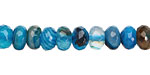Sky Blue Agate Faceted Rondelle 8-9mm