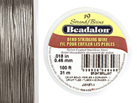 Beadalon Bright .018" 19 Strand Wire 100ft.