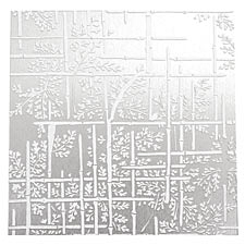 Lillypilly Silver Bamboo Anodized Aluminum Sheet 3"x3", 22 gauge