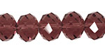 Raspberry Mocha Crystal Faceted Rondelle 14mm