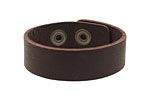 Red Brown Leather Cuff Bracelet 7/8"