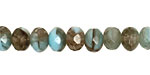 Czech Glass Starry Sky Fire Polished Rondelle 6x9mm