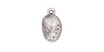 TierraCast Antique Silver (plated) Abalone Charm 9x16mm