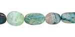 Peruvian Blue Opal Irregular Flat Oval 10-12x9-10mm