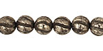 Golden Pyrite (silver tone) Carved Round 10mm