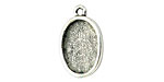 Nunn Design Antique Silver (plated) Mini Oval Frame Charm 19x12mm