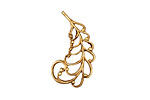 Brass Feather Plume Connector 15x26mm