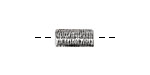 Pewter Textured Tube 13x6mm