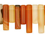 Carnelian (natural) Tube Drop 6x16-29mm