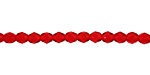 Czech Fire Polished Glass Ruby Round 4mm