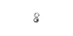 WireLace Silver (plated) Bell End Cap 4mm